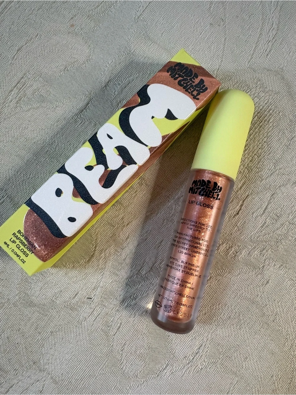 Made by Mitchell Beam Lipgloss in Bohemian Raspberry BNIB